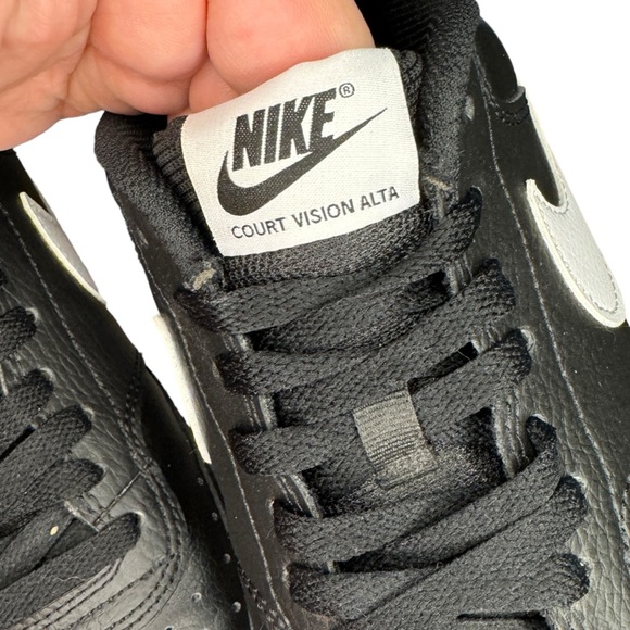 Nike Court Vision Alta Leather Black and White platform Sneakers womens shoes 11 - Picture 10 of 13